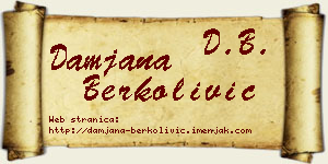 Damjana Berkolivić vizit kartica